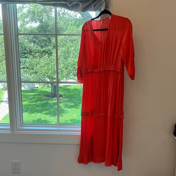 Scotch And Soda Red Orange maxi dress - Picture 1 of 3